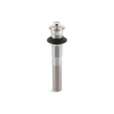 Bathroom sink drain with non-removable metal stopper and without overflow - Vibrant Polished Nickel by Kohler