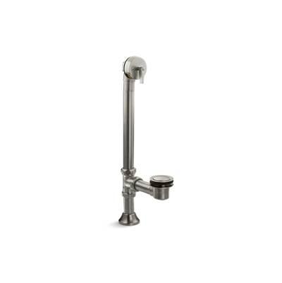 Iron Works Decorative 1-1/2'' adjustable pop-up bath drain for 5' whirlpool with tailpiece - Vibrant Brushed Nickel
