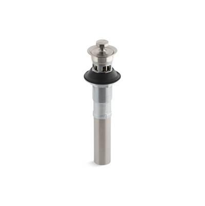 Bathroom sink drain with overflow and non-removable metal stopper - Vibrant Brushed Nickel by Kohler