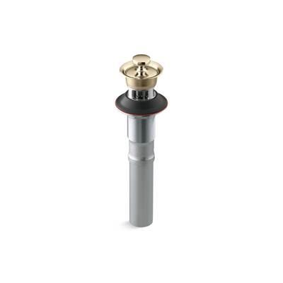 Bathroom sink drain with overflow and non-removable metal stopper - Vibrant French Gold by Kohler
