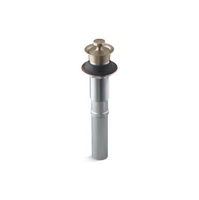 Bathroom sink drain with non-removable metal stopper and without overflow - Vibrant Brushed Bronze by Kohler