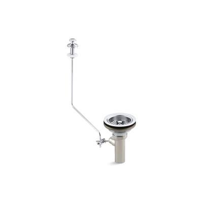 Duostrainer Sink strainer with tailpiece and pop-up drain - Polished Chrome