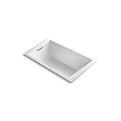 Kohler Underscore 60'' x 36'' drop-in Heated BubbleMassageE air bath - White