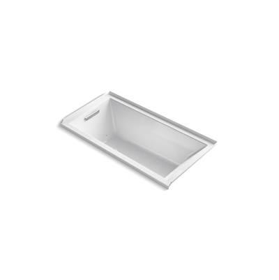 Kohler Underscore 60'' x 30'' alcove Heated BubbleMassageE air bath with Bask, left drain - White by Kohler