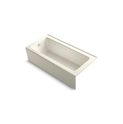 Bellwether 66'' x 32'' alcove bath, left drain - Biscuit by Kohler