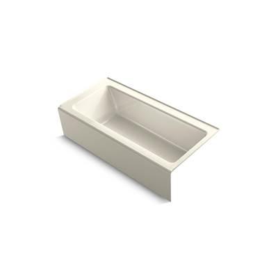 Bellwether 66'' x 32'' alcove bath, right drain - Biscuit by Kohler
