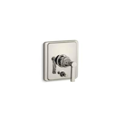 Kohler Pinstripe Rite-Temp valve trim with push-button diverter and lever handle - Vibrant Polished Nickel by Kohler