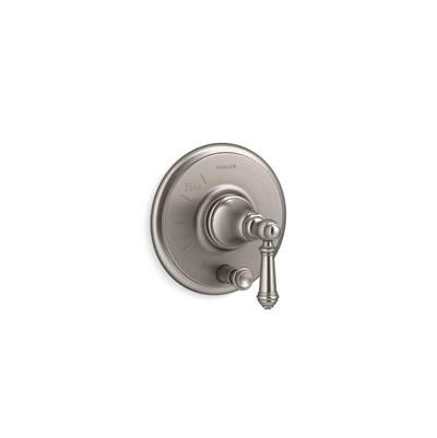 Artifacts Rite-Temp valve trim with push-button diverter and lever handle - Vibrant Brushed Nickel by Kohler