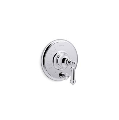 Artifacts Rite-Temp valve trim with push-button diverter and lever handle - Polished Chrome by Kohler