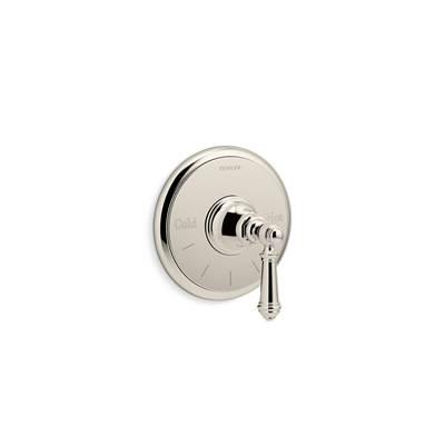 Artifacts MasterShower temperature control valve trim with lever handle - Vibrant Polished Nickel by Kohler