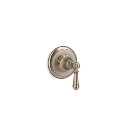 Artifacts MasterShower transfer valve trim with lever handle - Vibrant Brushed Bronze by Kohler