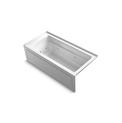 Archer 66'' x 32'' alcove whirlpool bath with Bask heated surface, right drain