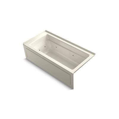Archer 66'' x 32'' alcove whirlpool bath with Bask heated surface, right drain