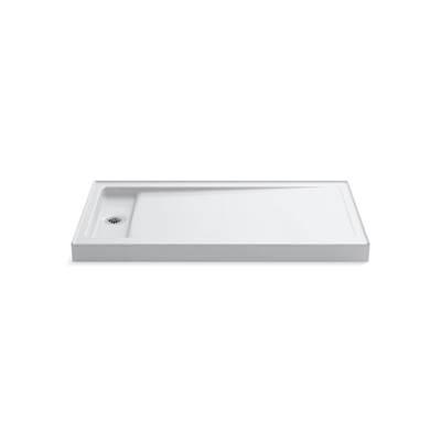 Bellwether 60'' x 32'' alcove shower base, left offset drain - White by Kohler