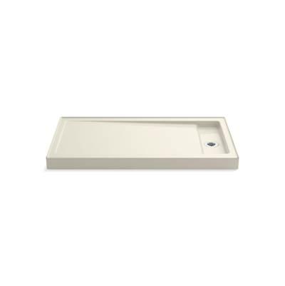 Bellwether 60'' x 32'' alcove shower base, right drain - Biscuit by Kohler