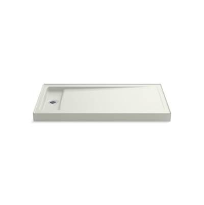 Bellwether 60'' x 32'' alcove shower base, left offset drain - Dune by Kohler