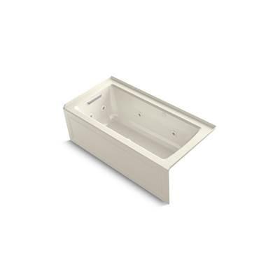 Archer 60'' x 30'' alcove Heated BubbleMassageE air bath and whirlpool, left drain