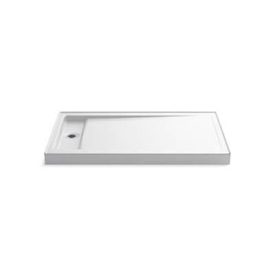 Bellwether 60'' x 34'' alcove shower base, left offset drain - White by Kohler