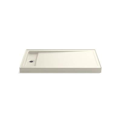 Bellwether 60'' x 34'' alcove shower base, left drain - Biscuit by Kohler