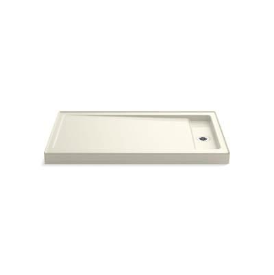 Bellwether 60'' x 34'' alcove shower base, right offset drain - Biscuit by Kohler