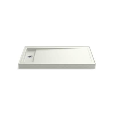 Bellwether 60'' x 34'' alcove shower base, left offset drain - Dune