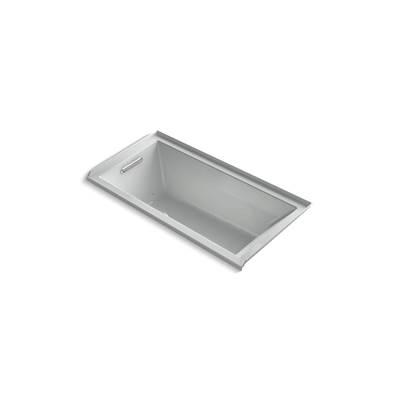 Kohler Underscore 60'' x 30'' alcove Heated BubbleMassageE air bath with Bask, left drain - Ice Grey by Kohler