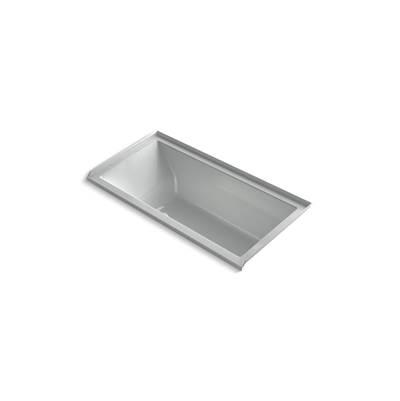 Kohler Underscore 60'' x 30'' alcove Heated BubbleMassageE air bath, right drain - Ice Grey by Kohler