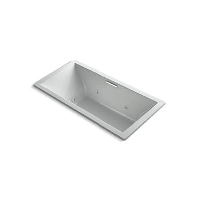 Kohler Underscore 72'' x 36'' drop-in Heated BubbleMassageE air bath with whirlpool - Ice Grey by Kohler