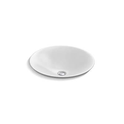 Kohler Carillon 17-3/4'' round drop-in bathroom sink, no overflow - White by Kohler