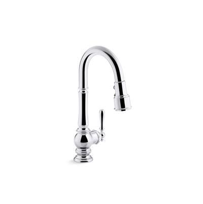 Artifacts Pull-down kitchen sink faucet with three-function sprayhead by Kohler