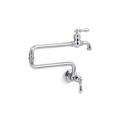 Artifacts Wall-mount pot filler - Polished Chrome by Kohler