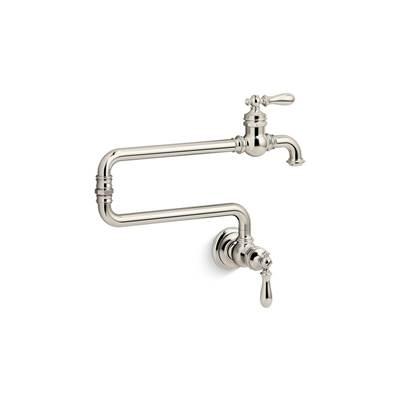 Artifacts Wall-mount pot filler - Vibrant Polished Nickel by Kohler