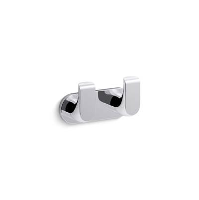 Avid Double robe hook - Polished Chrome by Kohler