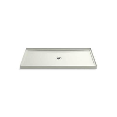 Kohler Rely 60'' x 34'' single-threshold shower base with center drain - Dune by Kohler