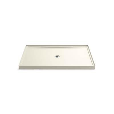 Kohler Rely 60'' x 42'' alcove shower base, center drain - Biscuit by Kohler