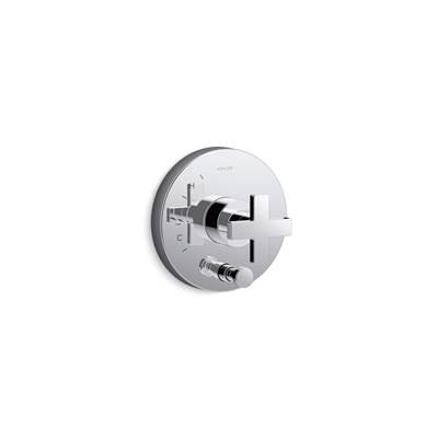Kohler Composed Rite-Temp valve trim with push-button diverter and cross handle - Polished Chrome by Kohler