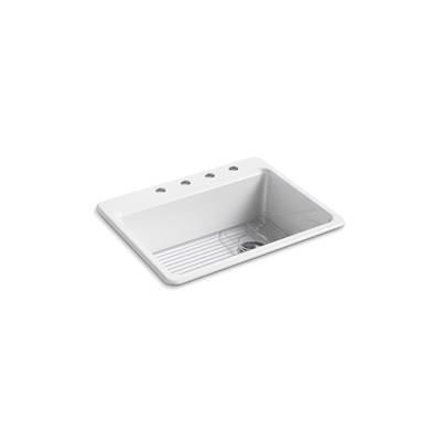 Kohler Riverby 27'' top-mount single-bowl kitchen sink - White by Kohler