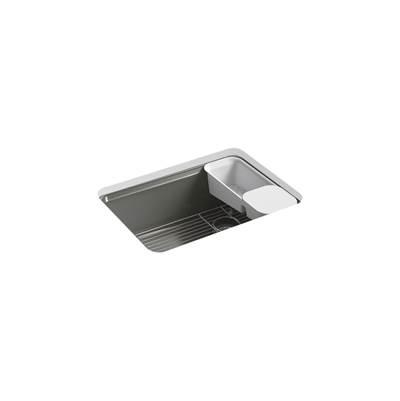 Kohler Riverby 27'' undermount single-bowl workstation kitchen sink - Thunder Grey by Kohler