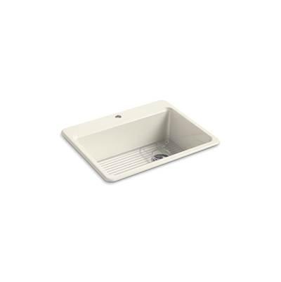 Kohler Riverby 27'' top-mount single-bowl kitchen sink - Biscuit by Kohler