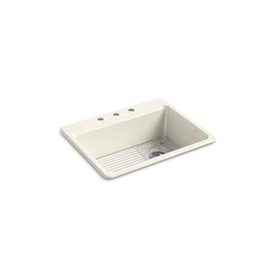 Kohler Riverby 27'' top-mount single-bowl kitchen sink - Biscuit by Kohler