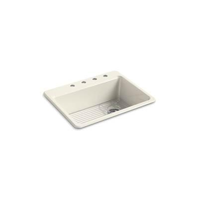 Kohler Riverby 27'' top-mount single-bowl kitchen sink - Biscuit by Kohler