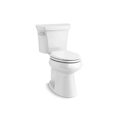 Kohler Highline Two-piece elongated toilet with concealed trapway, 1.28 gpf - White by Kohler