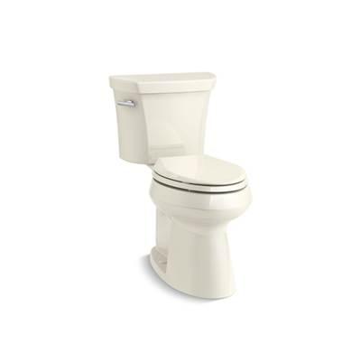 Kohler Highline Two-piece elongated toilet with concealed trapway, 1.28 gpf - Biscuit by Kohler