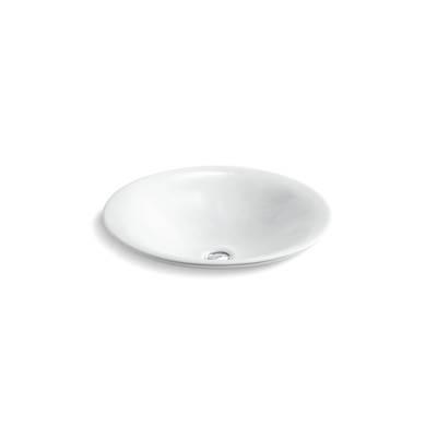Kohler SartorialE Paisley Carillon 17-1/2'' round drop-in bathroom sink, no overflow - White Sartorial Paisley by Kohler