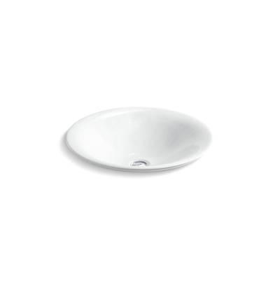 Kohler SartorialE Herringbone Carillon 17-1/2'' round drop-in bathroom sink, no overflow - White Sartorial Herringbone by Kohler