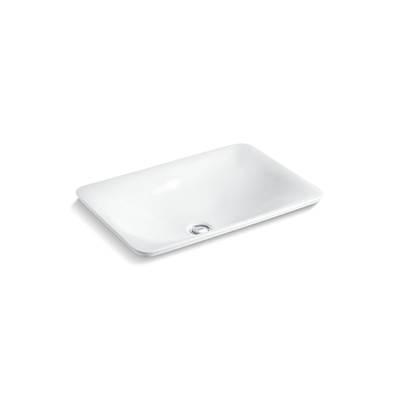 Kohler SartorialE Paisley Carillon 21'' rectangular drop-in bathroom sink, no overflow - White Sartorial Paisley by Kohler
