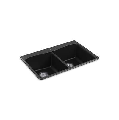 Kohler | Kennon | Drop In Kitchen Sink - Matte Black by Kohler