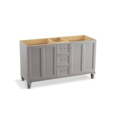 Damask 60'' bathroom vanity cabinet with furniture legs, 2 doors and 3 drawers by Kohler