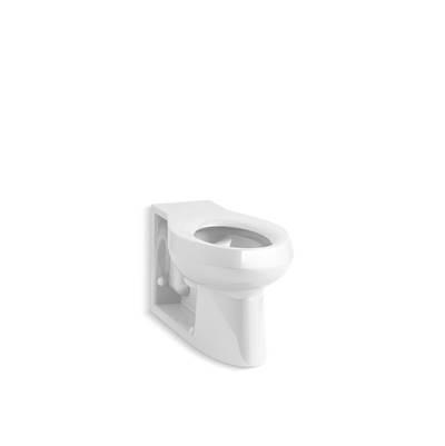 AngleseyE Floor-mount rear spud antimicrobial flushometer bowl with integral seat