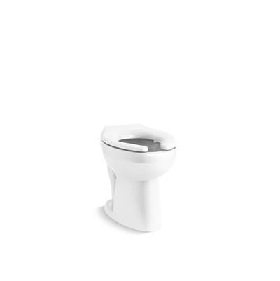 Kohler HighcliffE Ultra Floor-mount rear spud flushometer bowl with bedpan lugs - White by Kohler